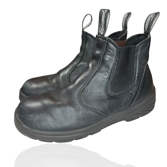 Thorogood 6″ Black Leather Soft-Toe Quick Release Station Boots 834-6034 Mens 10 - Picture 1 of 11